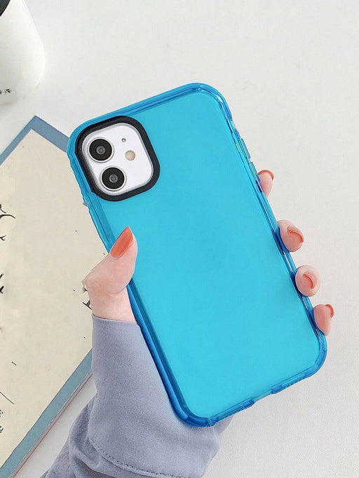 Shein Funda básica para Apple (1 unidad), transparente, antigolpes y azul claro compatible con iPhone 15 pro max - Quierox - Tienda Online
