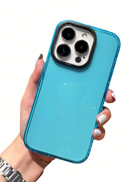 Shein Funda básica para Apple (1 unidad), transparente, antigolpes y azul claro compatible con iPhone 15 pro max - Quierox - Tienda Online