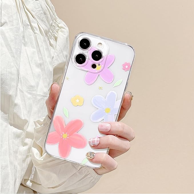 Shein Funda con bonito diseño de flores transparente para mujeres para iphone 7p/8p - Quierox - Tienda Online