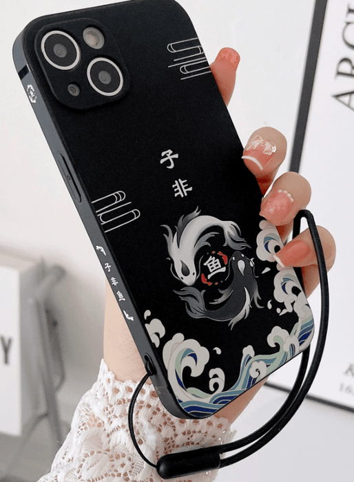 SHEIN Funda con estampado de peces y cordón - Quierox - Tienda Online