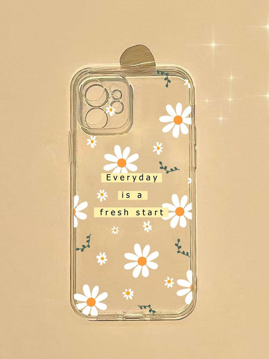 Shein Funda de celular transparente con margarita con estampado, iphone 7p/8p - Quierox - Tienda Online