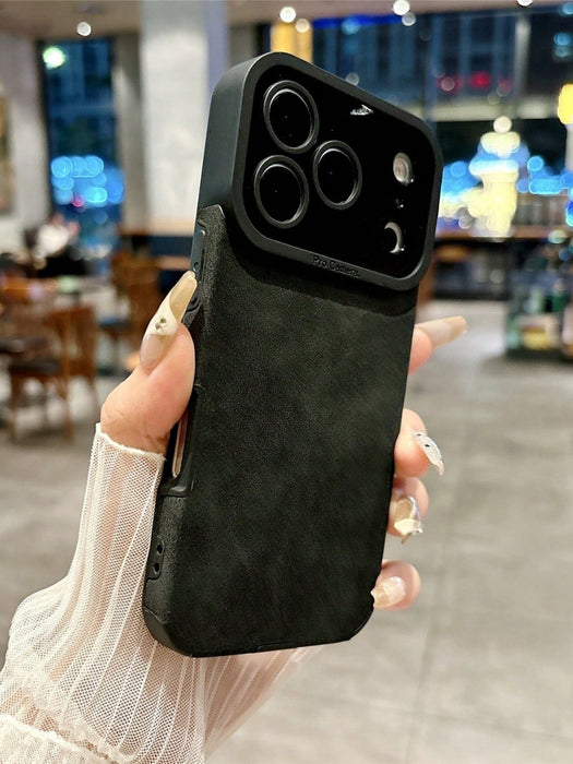 Shein Funda de lujo de piel sintética mate con protección completa para la lente de la cámara para iphone 17 pro max - Quierox - Tienda Online