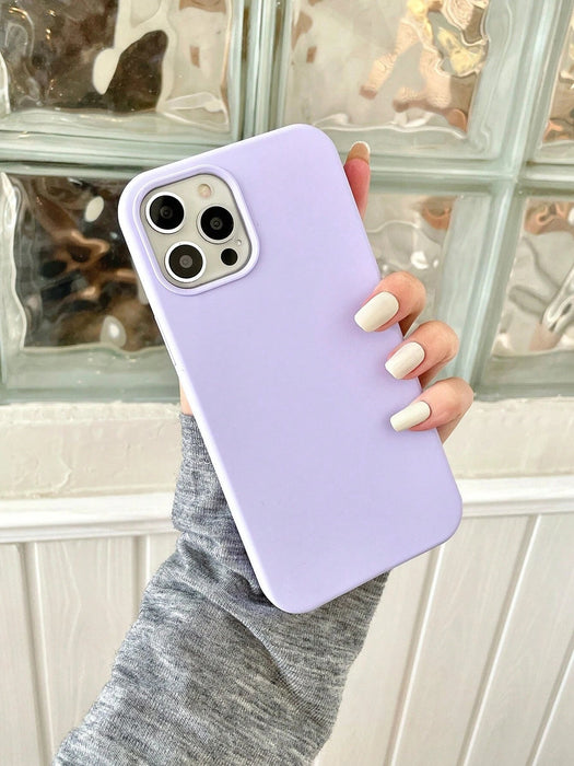 Shein Funda de silicona simple unicolor para teléfono compatible con iphone 11 pro - Quierox - Tienda Online