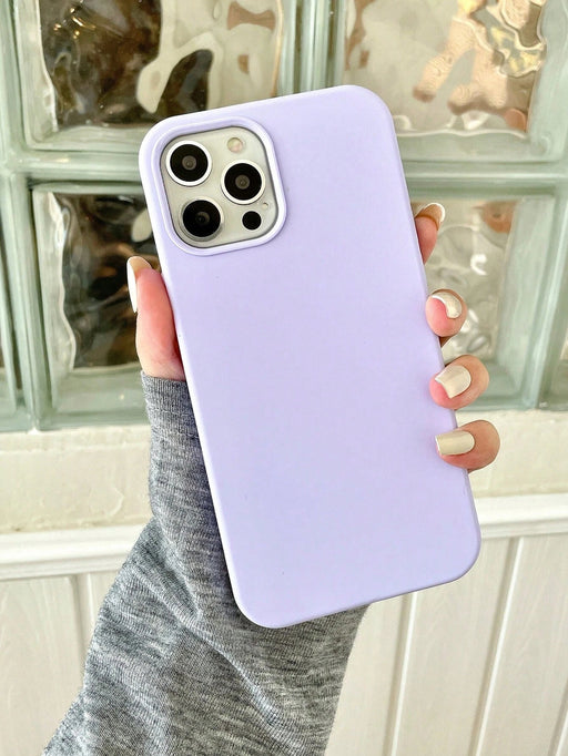 Shein Funda de silicona simple unicolor para teléfono compatible con iphone 11 pro - Quierox - Tienda Online