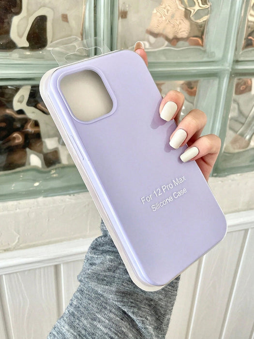 Shein Funda de silicona simple unicolor para teléfono compatible con iphone 11 pro - Quierox - Tienda Online