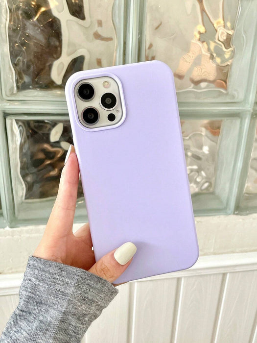 Shein Funda de silicona simple unicolor para teléfono compatible con iphone 11 pro - Quierox - Tienda Online