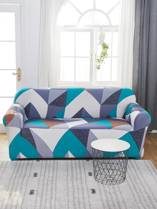 Shein Funda de sofá elástica con diseño de bloques de color - Quierox - Tienda Online