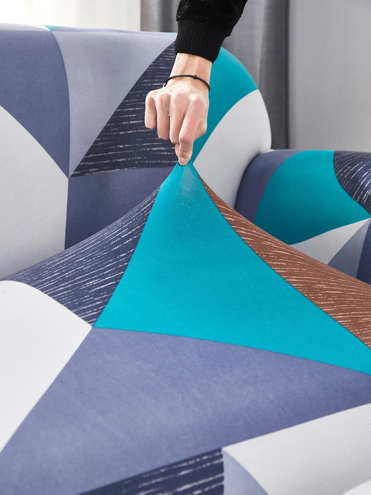 Shein Funda de sofá elástica con diseño de bloques de color - Quierox - Tienda Online