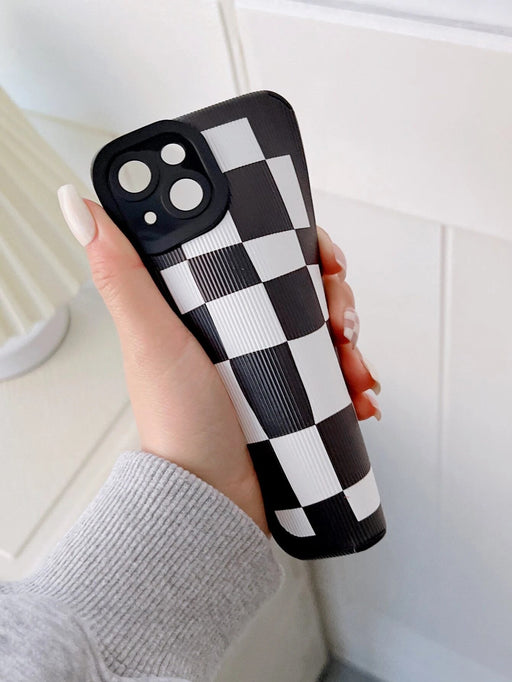 Shein Funda de teléfono a cuadros compatible con iphone 13 promax - Quierox - Tienda Online