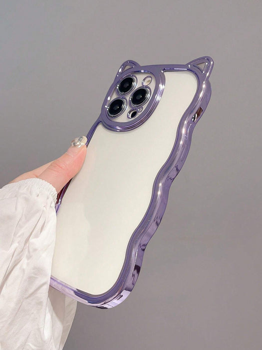 SHEIN Funda de teléfono con estilo de oreja de animal, de TPU morado para iPhone 12 - Quierox - Tienda Online