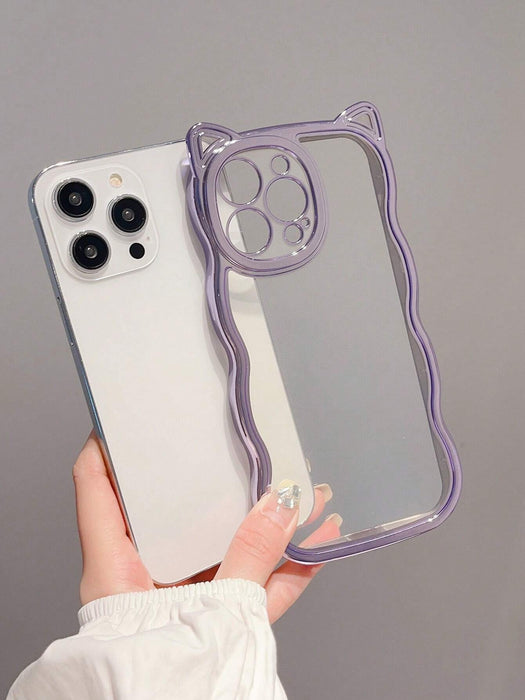 SHEIN Funda de teléfono con estilo de oreja de animal, de TPU morado para iPhone 12 - Quierox - Tienda Online