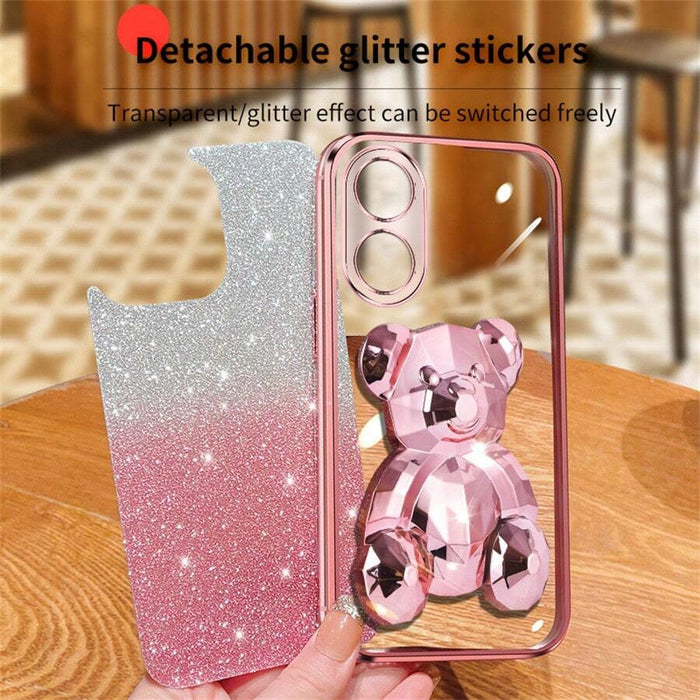 SHEIN Funda de teléfono con oso de peluche de cristal compatible con Galaxy S22 Ultra - Quierox - Tienda Online