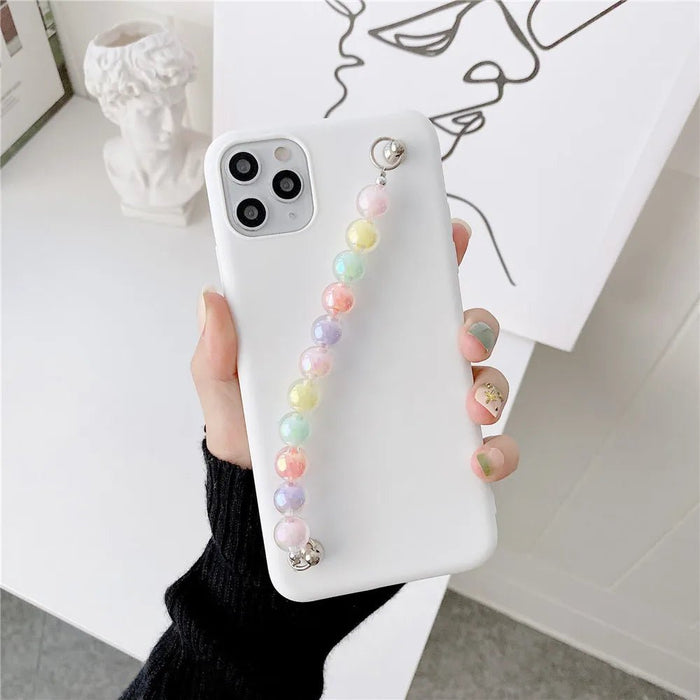 Shein Funda de teléfono con pulsera de cuentas de colores de TPU Galaxy S20 - Quierox - Tienda Online