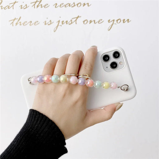 Shein Funda de teléfono con pulsera de cuentas de colores de TPU Galaxy S20 - Quierox - Tienda Online