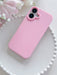 Shein Funda de teléfono de silicona TPU de unicolor, rosa mate, a prueba de golpes para iphone XR - Quierox - Tienda Online