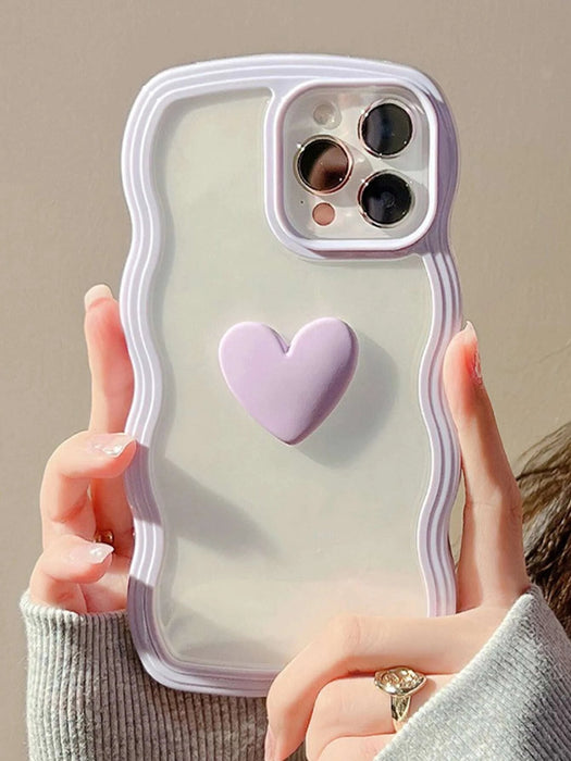 Shein Funda de teléfono decorada con corazones antigolpes iPhone 13pro - Quierox - Tienda Online
