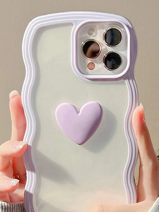 Shein Funda de teléfono decorada con corazones antigolpes iPhone 13pro - Quierox - Tienda Online