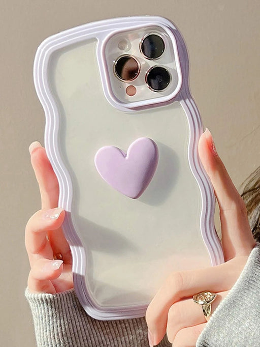 Shein Funda de teléfono decorada con corazones antigolpes iPhone 13pro - Quierox - Tienda Online