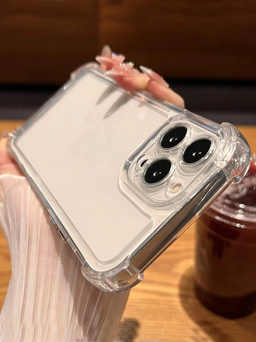 Shein Funda de teléfono minimalista de acrílico duro engrosado transparente iphone 13 pro max - Quierox - Tienda Online