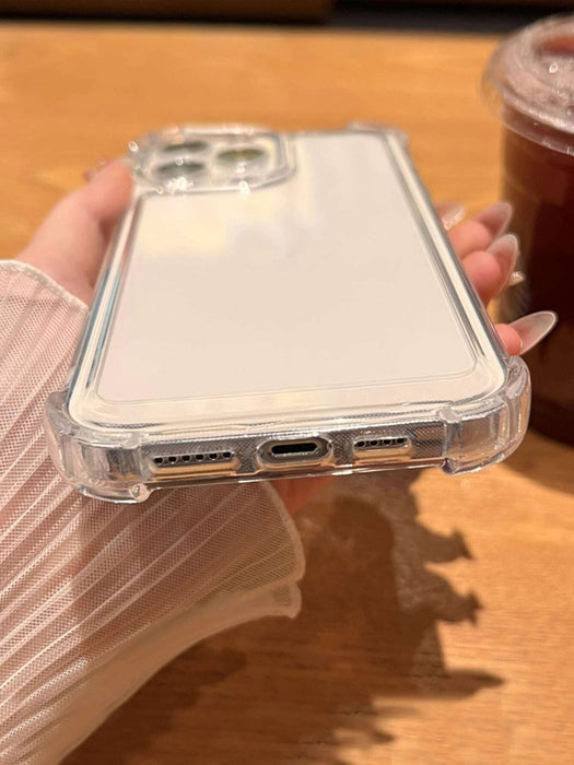 Shein Funda de teléfono minimalista de acrílico duro engrosado transparente iphone 13 pro max - Quierox - Tienda Online