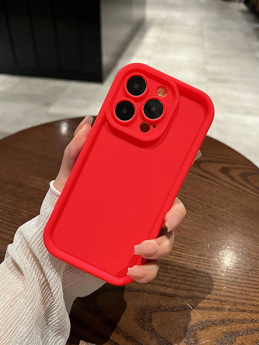 Shein Funda de teléfono roja simple y gruesa anti - caídas, adecuada para iPhone XR - Quierox - Tienda Online