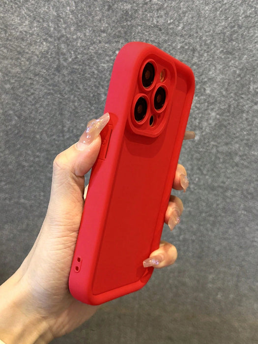 Shein Funda de teléfono roja simple y gruesa anti - caídas, adecuada para iPhone XR - Quierox - Tienda Online