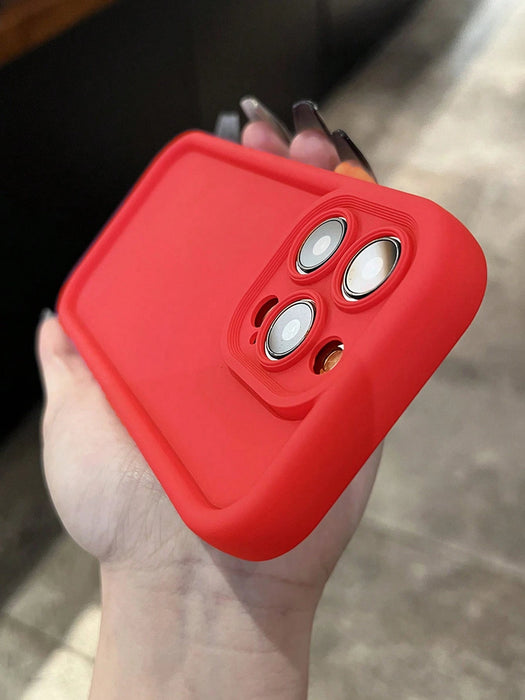 Shein Funda de teléfono roja simple y gruesa anti - caídas, adecuada para iPhone XR - Quierox - Tienda Online