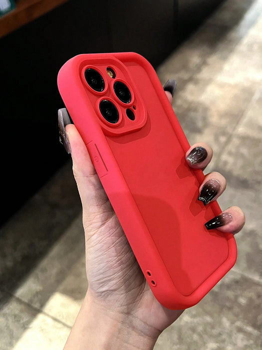 Shein Funda de teléfono roja simple y gruesa anti - caídas, adecuada para iPhone XR - Quierox - Tienda Online