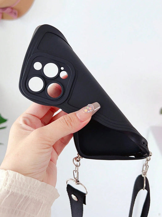 SHEIN Funda de teléfono sólida con borde ondulado de Apple para iPhone 13 Pro Max - Quierox - Tienda Online
