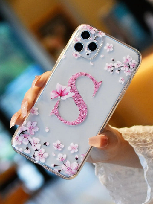 SHEIN Funda de teléfono transparente con diseño de gráficos de letras para primavera - Quierox - Tienda Online