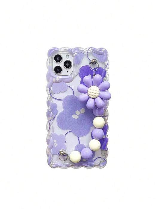 Shein Funda de teléfono transparente con diseño floral iPhone XR - Quierox - Tienda Online