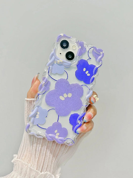 Shein Funda de teléfono transparente con diseño floral iPhone XR - Quierox - Tienda Online