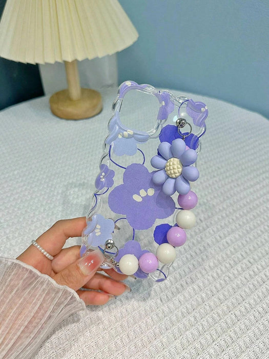 Shein Funda de teléfono transparente con diseño floral iPhone XR - Quierox - Tienda Online