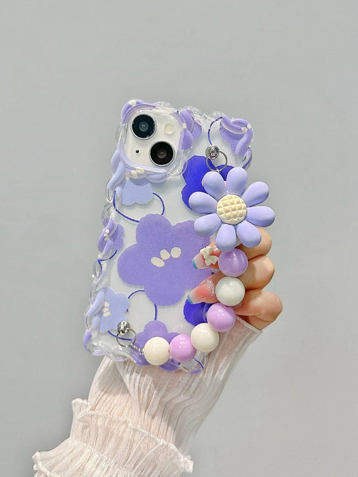 Shein Funda de teléfono transparente con diseño floral iPhone XR - Quierox - Tienda Online