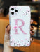 Shein Funda de teléfono transparente con gráfico de letra floral rosa manzana compatible con iPhone - Quierox - Tienda Online
