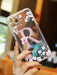 Shein Funda de teléfono transparente con gráfico de letra floral rosa manzana compatible con iPhone - Quierox - Tienda Online