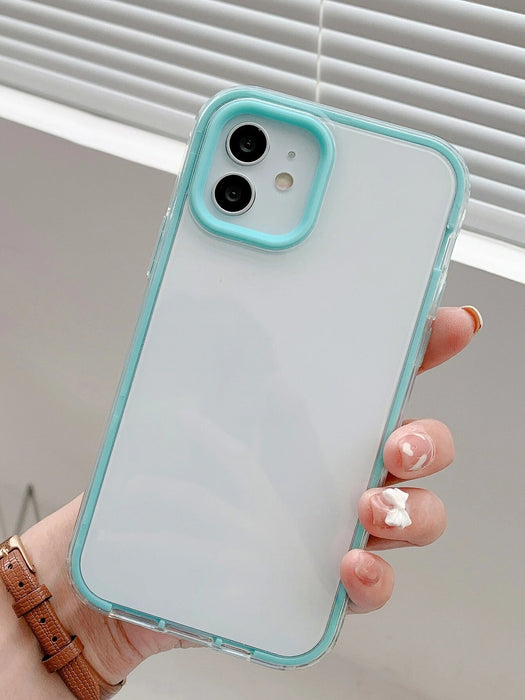 Shein Funda de teléfono transparente con marco contrastante compatible con iPhone 11 pro - Quierox - Tienda Online
