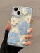 SHEIN Funda de TPU a prueba de golpes con estampado de flores blancas y azules para iPhone 15 - Quierox - Tienda Online