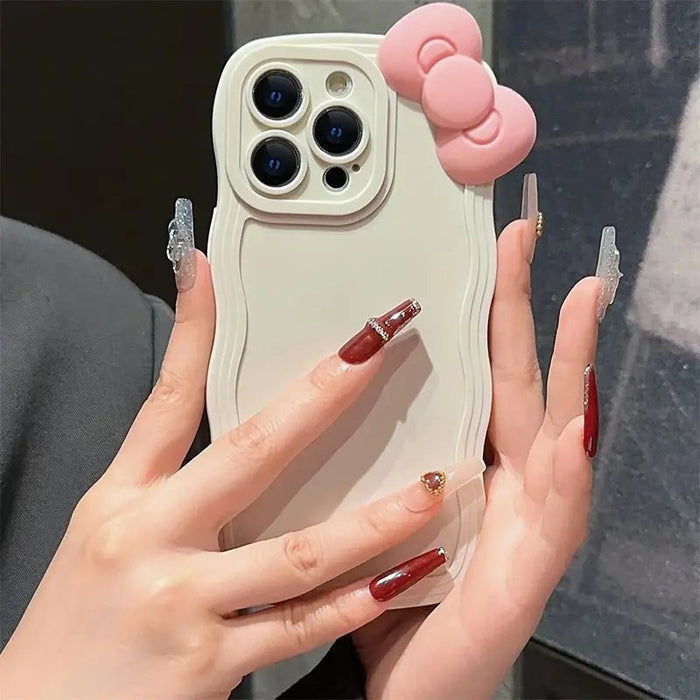 Shein Funda Encantadora para movil con Lazo 3D: Cubierta de Silicona - Quierox - Tienda Online