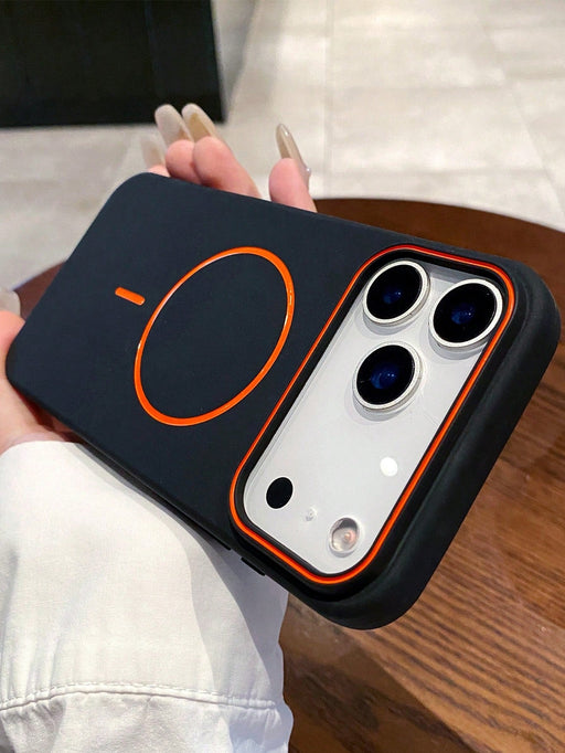 Shein Funda minimalista magnética de TPU suave para teléfono con marco de color para iphone 17 pro max - Quierox - Tienda Online