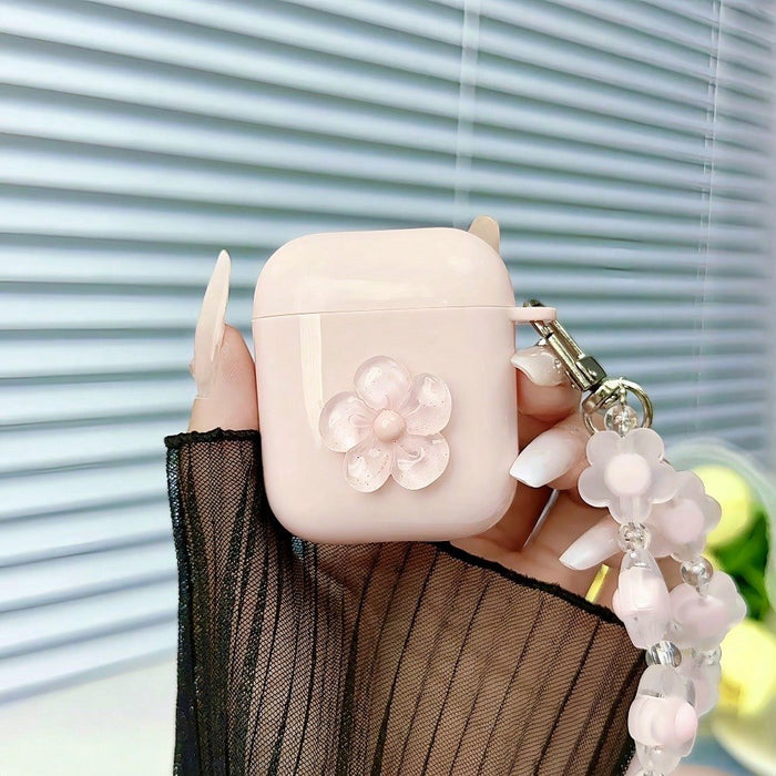 SHEIN Funda para auriculares Apple con diseño floral de girasol, rosa - Quierox - Tienda Online