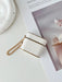 Shein Funda para auriculares inalámbricos blanca a prueba de golpes con textura de cuero, compatible con Airpods Pro 2da gen - Quierox - Tienda Online