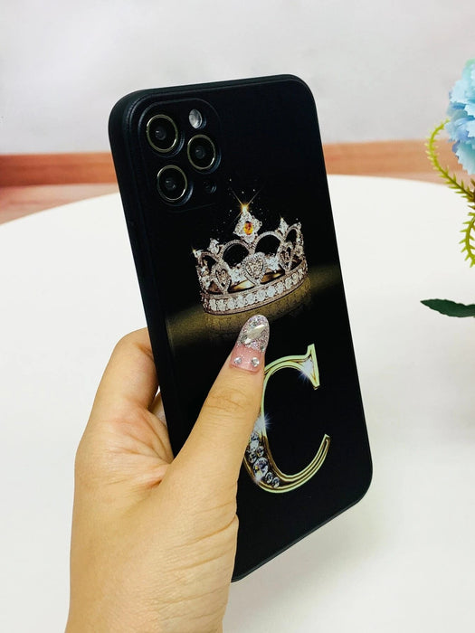 Shein Funda para móvil con estampado de letra y corona compatible con iphone - Quierox - Tienda Online