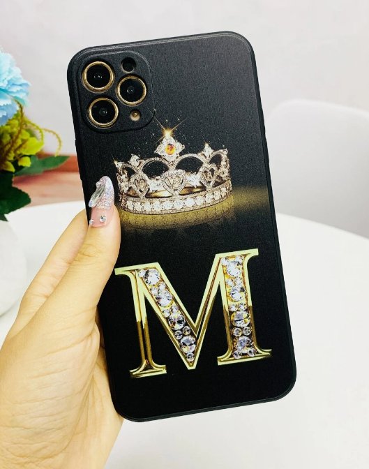 Shein Funda para móvil con estampado de letra y corona compatible con iphone - Quierox - Tienda Online
