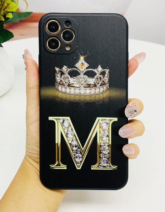 Shein Funda para móvil con estampado de letra y corona compatible con iphone - Quierox - Tienda Online