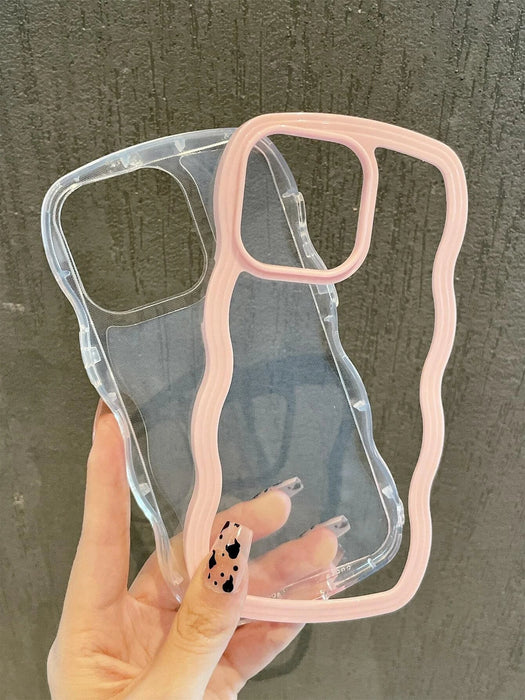Shein Funda para móvil transparente antigolpes rosa 2 en 1 de Apple para iPhone - Quierox - Tienda Online