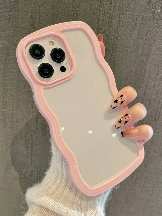 Shein Funda para móvil transparente antigolpes rosa 2 en 1 de Apple para iPhone - Quierox - Tienda Online