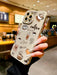 SHEIN Funda para teléfono Apple de TPU multicolor, color café, a prueba de golpes - Quierox - Tienda Online