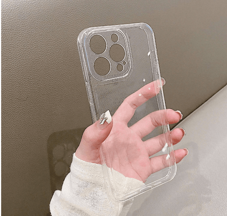 SHEIN Funda para teléfono Apple sencilla, ligera y transparente - Quierox - Tienda Online