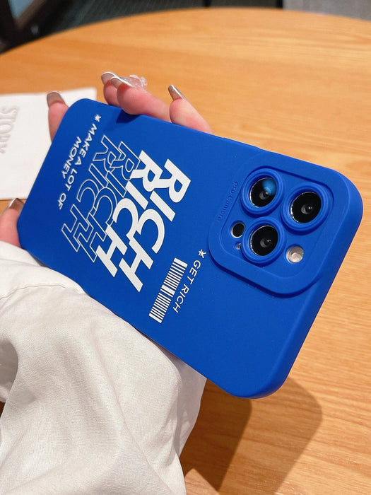 Shein Funda para teléfono azul con letras gráficas para iphone XR - Quierox - Tienda Online